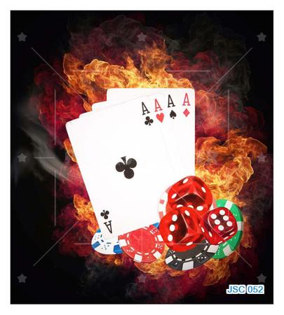 Papel De Parede 3D Salão De Jogos Cartas Poker 3,5M Jcs73 em