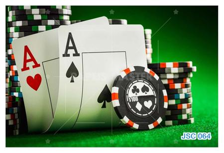 Papel De Parede 3D Salão De Jogos Cartas Poker 3,5M Jcs46 - Você