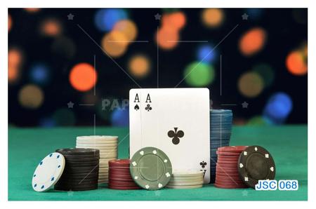 Imagem de Papel De Parede 3D Salão De Jogos Cartas Poker 3,5M Jcs68