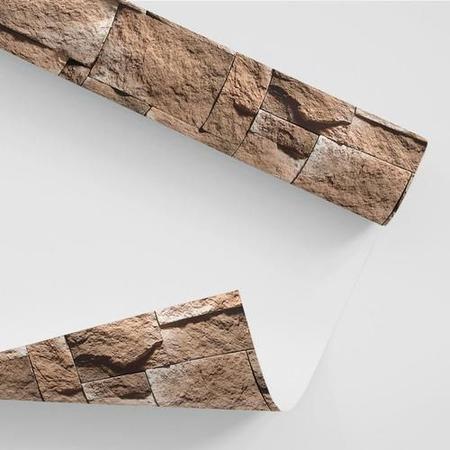Imagem de Papel De Parede Adesivo 3D Pedras De Areia Rústicas - 1,05M