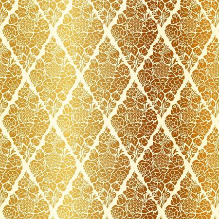 Imagem de Papel De Parede Adesivo Arabesco Amarelo Dourado 300x50cm