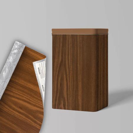 Imagem de Papel De Parede Adesivo Decorativo 3D 5m Lavável Madeira