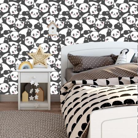 Papel De Parede Adesivo Desenho Panda Com Fundo Branco 12M - Colai - Papel  de Parede - Magazine Luiza