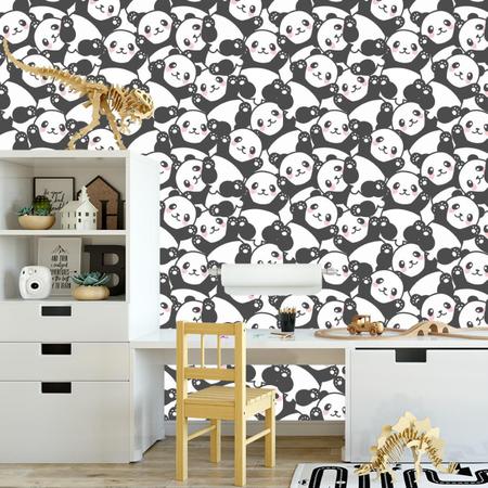 Panda bonito sobre desenho de parede