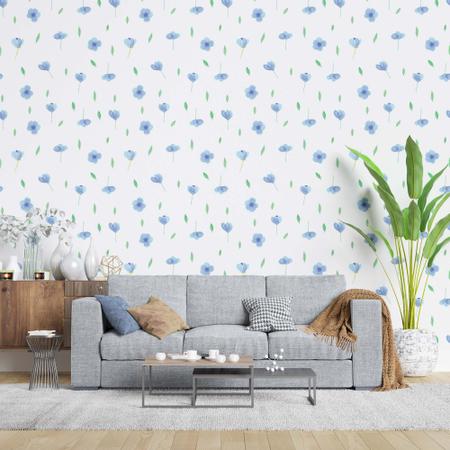 Papel de Parede Adesivo Folha Floral N02107 Rolo 0,58x2,5M - Adesivo BR Imagem de Papel de Parede Adesivo Folha Floral N02107 Rolo 0,58x2,5M