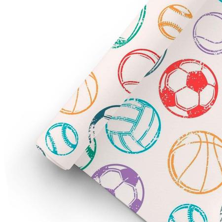 Papel De Parede Adesivo Infantil Bolas Esporte Colorido 2,80 - Plimshop Imagem de Papel De Parede Adesivo Infantil Bolas Esporte Colorido 2,80