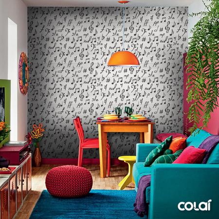 Papel de Parede Adesivo Lavável Bolas Cinzas 12m - Colaí Imagem de Papel de Parede Adesivo Lavável Bolas Cinzas 12m