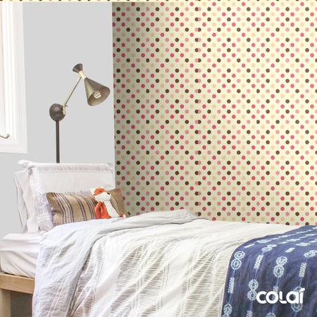 Papel De Parede Adesivo Lavável Bolas Coloridas 15M - Colai Imagem de Papel De Parede Adesivo Lavável Bolas Coloridas 15M