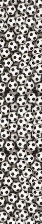 Papel De Parede Adesivo Lavável Bolas De Futebol 3D 6m - Colaí Imagem de Papel De Parede Adesivo Lavável Bolas De Futebol 3D 6m