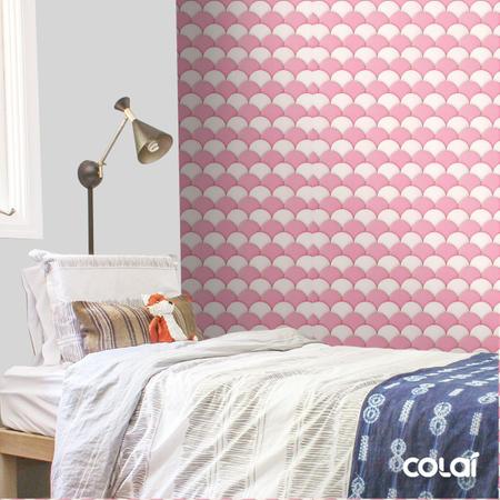 Papel de Parede Adesivo Lavável Bolas Rosadas 9m - Colaí Imagem de Papel de Parede Adesivo Lavável Bolas Rosadas 9m