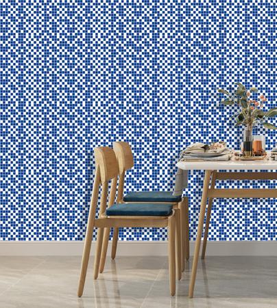 Papel de Parede Adesivo Lavável Decoração Pastilhas Azulejo Para