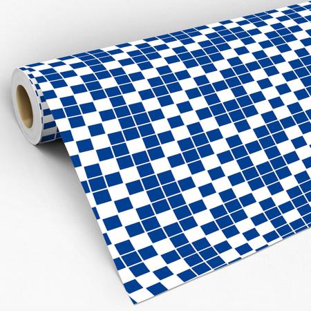 Papel De Parede Adesivo Lavável Xadrez 0014 - 2,50m x 58cm em Promoção na  Americanas