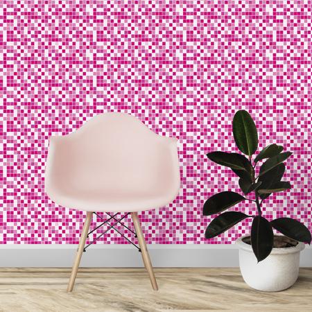 Papel de Parede Adesivo Lavável Decoração Pastilhas Azulejo Para Cozinha  Rosa Xadrez 3D - Pro Decor - Papel de Parede - Magazine Luiza