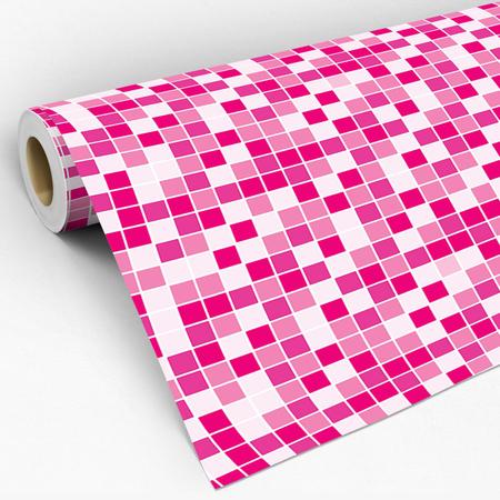 Papel de Parede Adesivo Lavável Decoração Pastilhas Azulejo Para Cozinha  Rosa Xadrez 3D - Pro Decor - Papel de Parede - Magazine Luiza