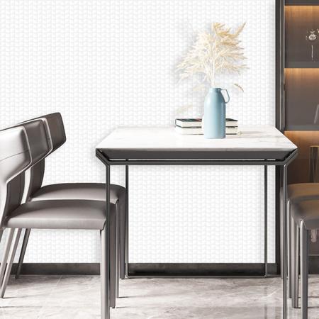 Papel de Parede Adesivo Lavável Decoração Pastilhas Azulejo Para Cozinha  Preto Com Branco Xadrez 3D - Pro Decor no Shoptime