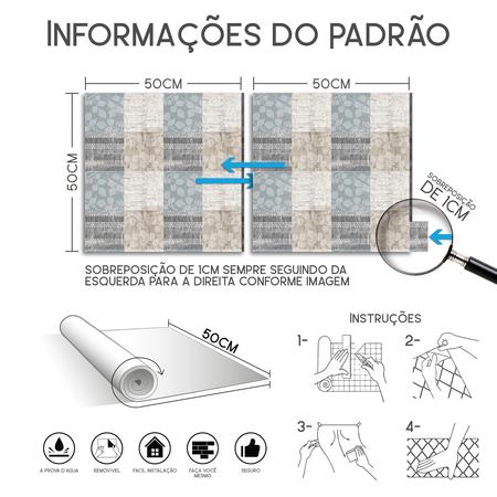 Papel de Parede Adesivo Xadrez Bege Claro - STICKDECOR