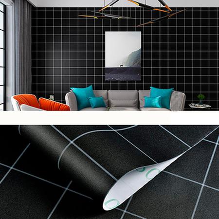 Imagem de Papel De Parede Adesivo Para Cozinha Banheiro Azulejo 2MX60CM Textura Profunda Mais Grosso