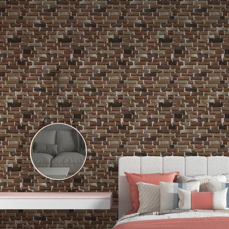 Papel de Parede Adesivo Tijolo Rustico NP057 Rolo 0,58x3M - Adesivo BR Imagem de Papel de Parede Adesivo Tijolo Rustico NP057 Rolo 0,58x3M