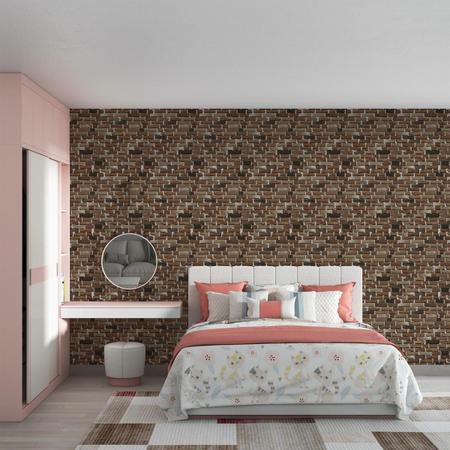 Papel de Parede Adesivo Tijolo Rustico NP057 Rolo 0,58x3M - Adesivo BR Imagem de Papel de Parede Adesivo Tijolo Rustico NP057 Rolo 0,58x3M