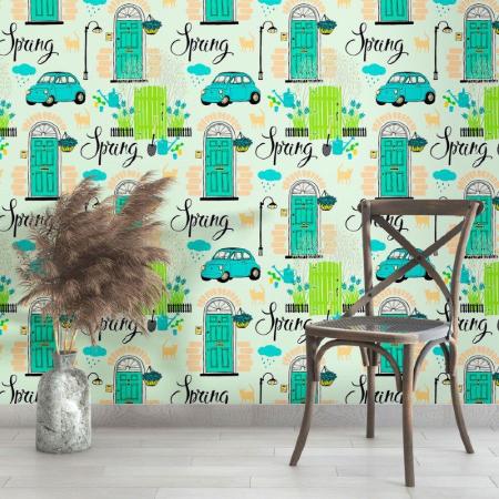 Papel de Parede Adesivo Vintage N013097 0,58x2,5M - Adesivo BR Imagem de Papel de Parede Adesivo Vintage N013097 0,58x2,5M