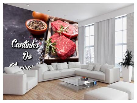 Papel De Parede Alimentos Carne Churrasco Bife 3,5M Al300 - Você Decora Imagem de Papel De Parede Alimentos Carne Churrasco Bife 3,5M Al300