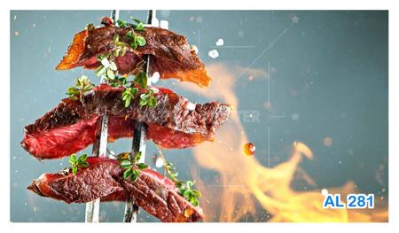 Papel De Parede Alimentos Carne Churrasco Fogo 3,5M Al281 - Você Decora Imagem de Papel De Parede Alimentos Carne Churrasco Fogo 3,5M Al281