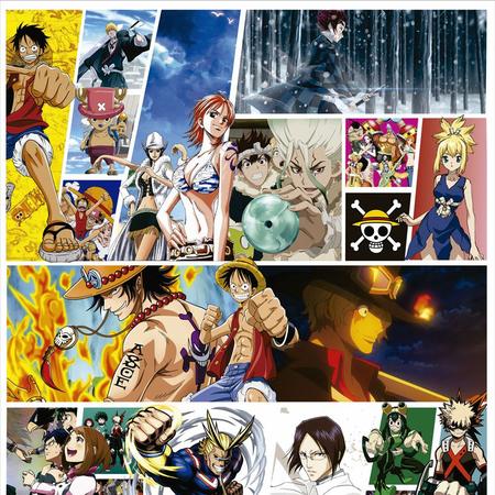 Papel de Parede Anime Manga Personagens One Piece Bleach Demon Slayer  Colorido - Papel de Parede Digital - Papel de Parede - Magazine Luiza