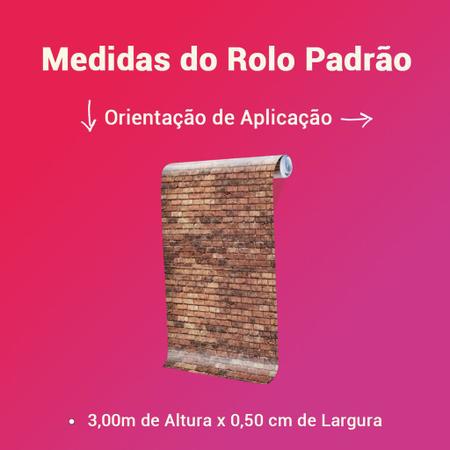 Imagem de Papel de Parede Auto Adesivo Colante Pedras Tijolinho Castelo Medieval Rolo de 3 Metros Lavável - Pro Decor