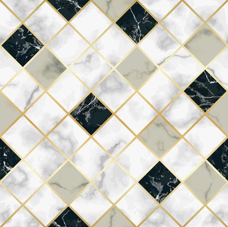 Imagem de Papel De Parede Azulejo Mármore Branco Cinza E Preto