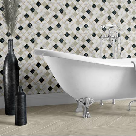 Papel De Parede Azulejo Mármore Branco Cinza E Preto - PAPELEPAREDE Imagem de Papel De Parede Azulejo Mármore Branco Cinza E Preto