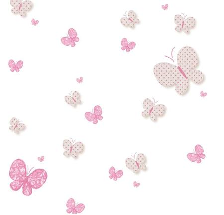 Imagem de Papel de Parede Babylandia Borboletas BL5458 - Rolo: 10m x 0,53m