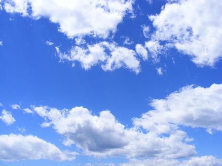 Imagem de Papel De Parede Céu Azul Nuvens Brancas 3D  Nsk65
