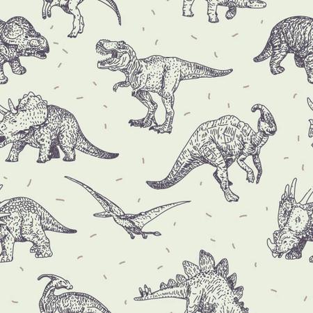 Imagem de Papel de Parede Dinossauro Lines