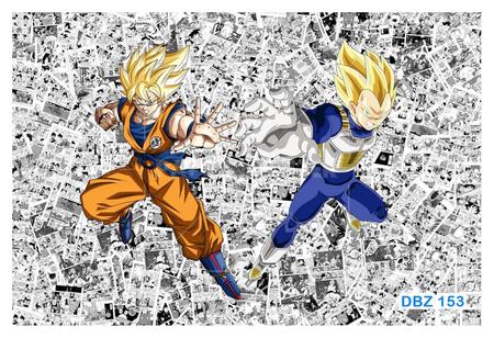 Papel De Parede 3D Dragon Ball Goku Vegeta Anime 3,5M Dbz15 - Você