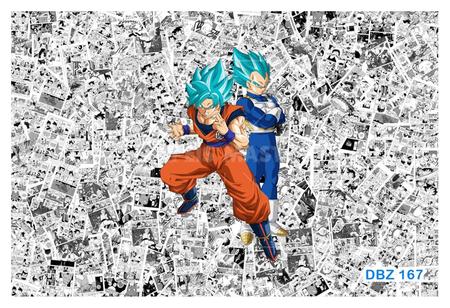 Painel Adesivo de Parede Dragon Ball Vegeta 3d