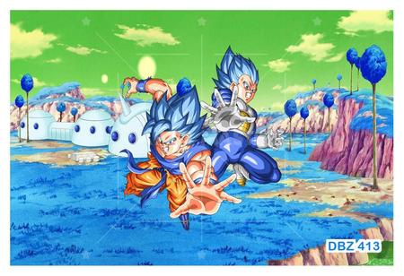 Papel De Parede 3D Dragon Ball Goku Vegeta Anime 3,5M Dbz62 - Você Decora -  Papel de Parede - Magazine Luiza