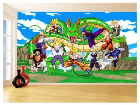 Papel De Parede 3D Dragon Ball Goku Vegeta Anime 3,5M Dbz15 - Você Decora -  Papel de Parede - Magazine Luiza