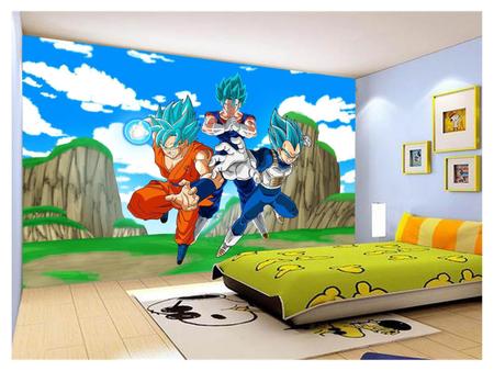 Papel De Parede 3D Dragon Ball Goku Vegeta Anime 3,5M Dbz68 - Você Decora -  Papel de Parede - Magazine Luiza