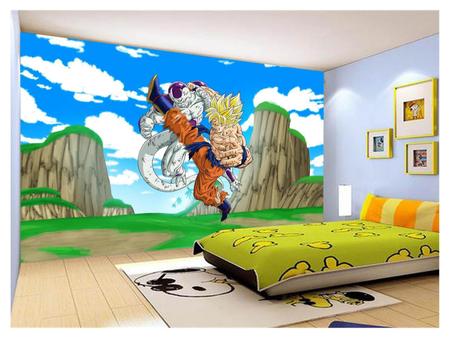 Painel Adesivo de Parede Dragon Ball Vegeta 3d