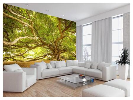 Papel De Parede Floresta Árvore Gigante Folha 3,5M Xna236 - Você Decora Imagem de Papel De Parede Floresta Árvore Gigante Folha 3,5M Xna236