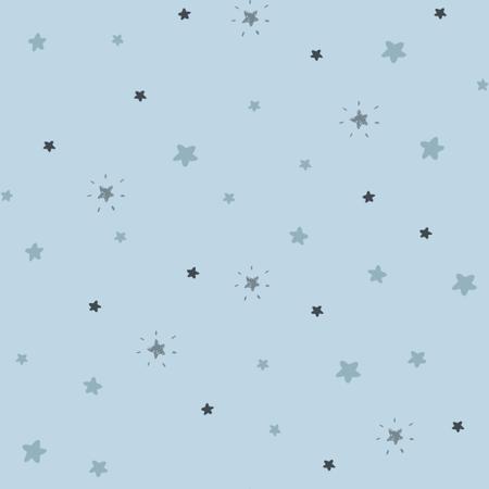 Imagem de Papel de Parede Infantil estrelas azul céu Fofura Baby FF4033.