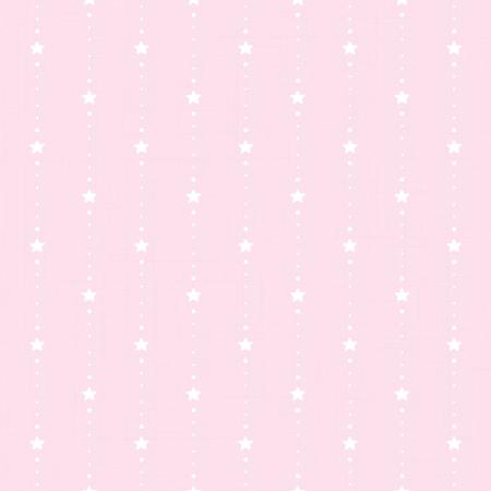 Imagem de Papel de Parede Infantil Estrelas Fundo Rosa 57x270cm