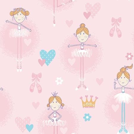 Imagem de Papel de Parede Just 4 Kids Bailarina G56002 - Rolo: 10m x 0,52m