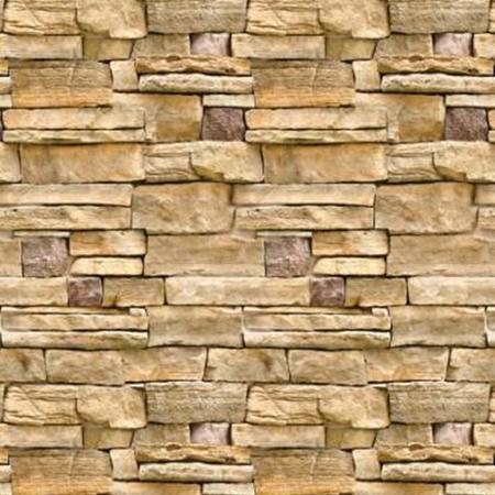 Papel de Parede Lavável Pedra Filete Irregular Bege 15m - Colaí Imagem de Papel de Parede Lavável Pedra Filete Irregular Bege 15m