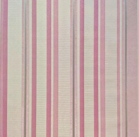 Imagem de Papel de parede listrado branco rosa alto relevo importado vinílico