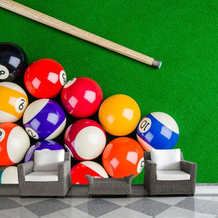 Sala de bilhar, salão de jogos de snooker, salão de bilhar