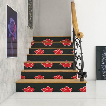 Adesivo Akatsuki Símbolo Kit com 10 Decorativo para Parede tema Naruto