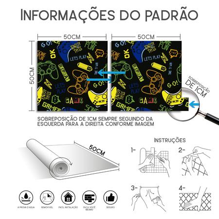 Papel de Parede Adesivo Videogame Controle Gamer Joystick Teen Juvenil  Infantil Jogos Preto e Branco - Deliquadros - Papel de Parede - Magazine  Luiza