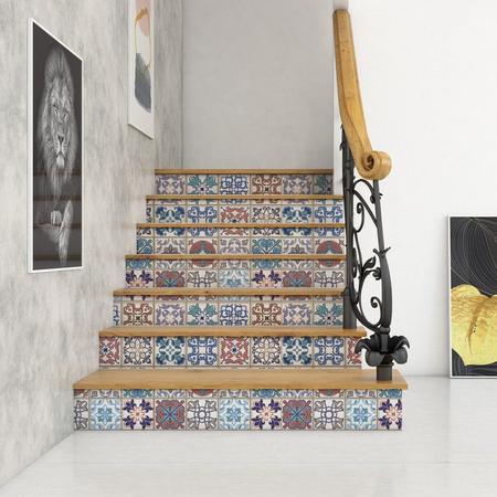 Papel de Parede Vinílico Autoadesivo Lavável Pastilha Ladrilho Azulejo  Português Provençal Barroco Colorido Decoração Moderna Cozinha - Banheiro -  PJMAXX - Papel de Parede - Magazine Luiza