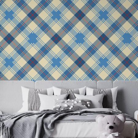 2980-92123 | Sala White Plaid Wallpaper